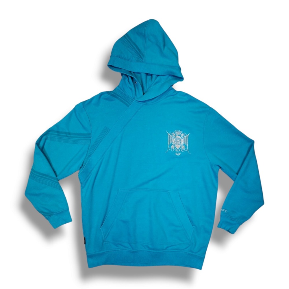 Vintage Y2K Sean John‎ Hip Hop Streetwear Embroidered Blue Hoodie Men's Size XL